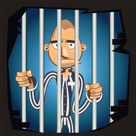 Prisoner In Jail Stock Vector Illustration Of Adult 25556806