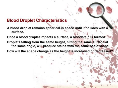 Blood spatter analysis ppt