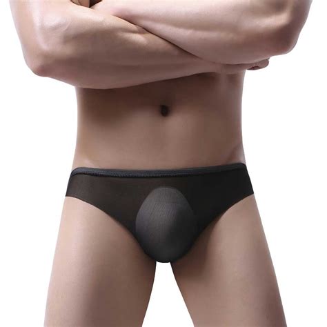 Hcuribad Mens Underwear 2024 New Mens Breathable Solid Sexy Low Waist