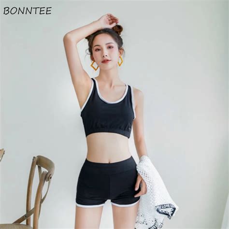 Bikini Set Women Ulzzang Summer Newest Fashion Elegant Sexy Lady Three Piece Swimsuit Chic
