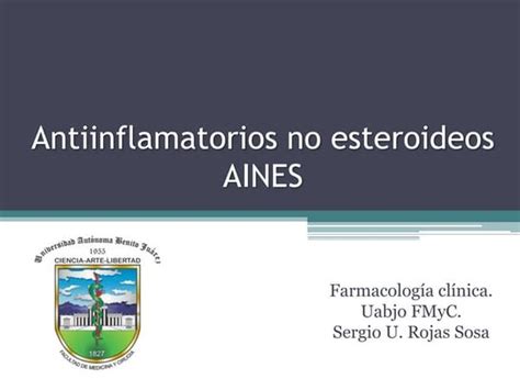 Analgesicos Antiinflamatorios No Esteroideos Aines