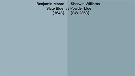 Benjamin Moore Slate Blue 1648 Vs Sherwin Williams Powder Blue SW