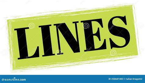 LINES Text Written On Green Black Stamp Sign Stock Illustration