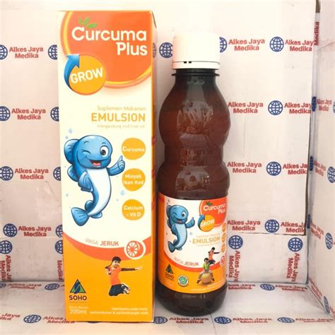 Jual CURCUMA PLUS GROW EMULSION 200ml Rasa Jeruk Nafsu Makan Anak