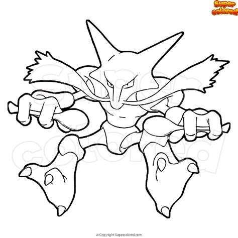 Coloring Page Pokemon Alakazam Coloring Home