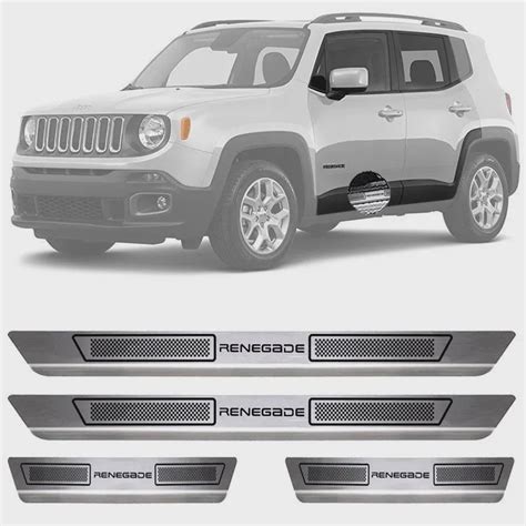 Soleira De A O Inox Escovado Jeep Renegade Portas No