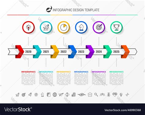 Infographic Design Template Timeline Concept Vector Image