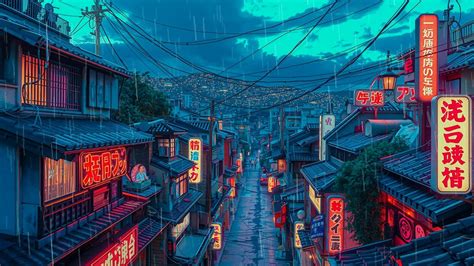 Lofi Rain Beats Old Town Vibes S Japanese Town Nostalgia Rainy