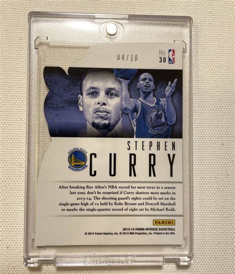 2013 14 PANINI INTRIGUE BASKETBALL GOLD CARD Stephen Curry 10シリアル 4 10