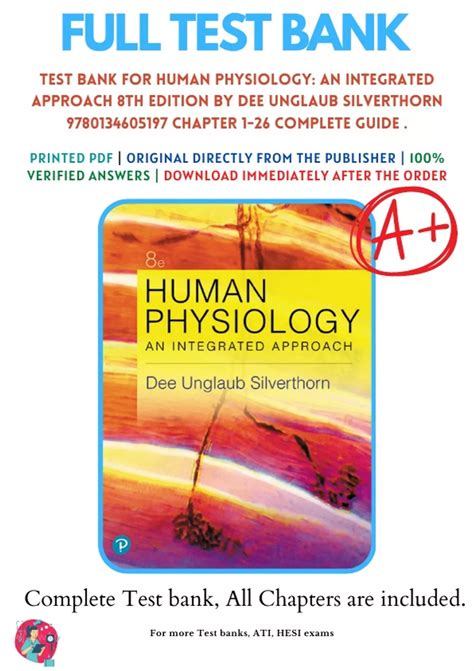 Test Bank For Human Physiology An Integrated Approach Th Edition By