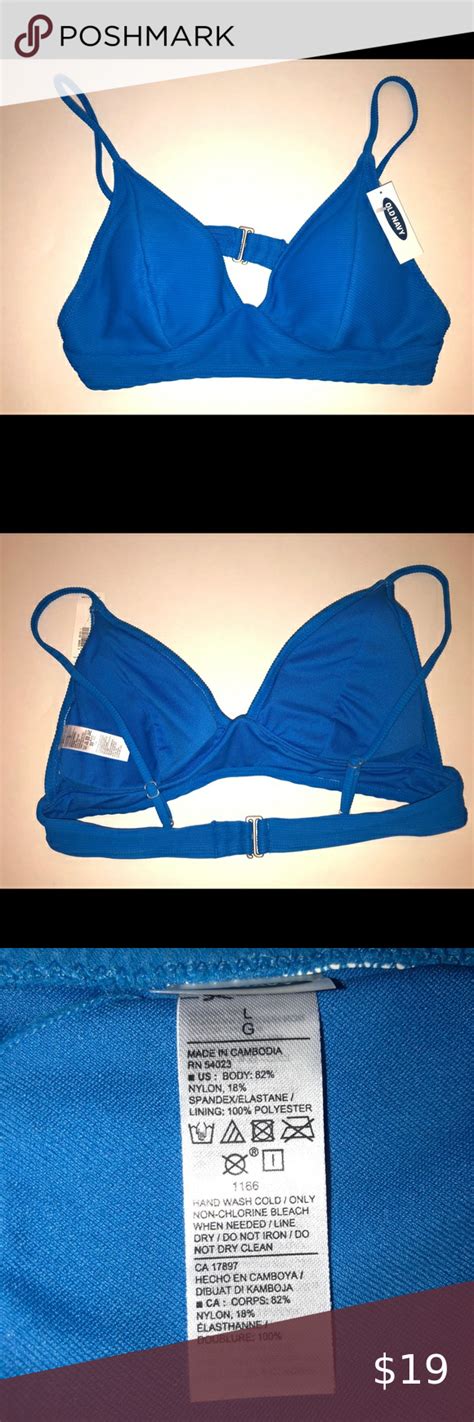 Brand New Bikini Top Old Navy Blue Bikini Tops Bikinis Triangle