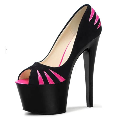 Thin High Heel Platform Peep Toe 17cm Women Shoes Summer Woman Pumps