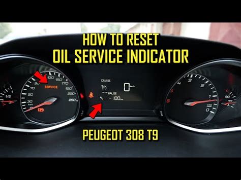 Reset Of The Engine Oil Warning Light Service On The Peugeot T