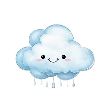 Cute Rain Cloud, Cloud, Rain, Weather PNG Transparent Image and Clipart ...