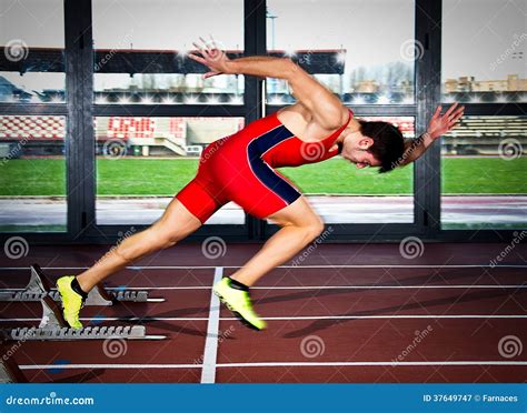 Sprinter Man Stock Image Image Of Competition Action 37649747