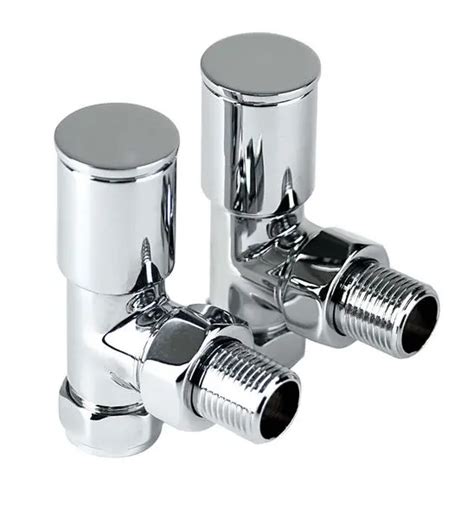 Intatec 15mm Angled Radiator Valves Pair Uk