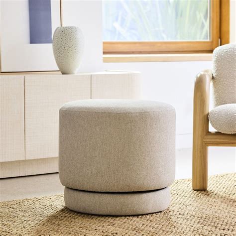 Viv Swivel Ottoman | West Elm