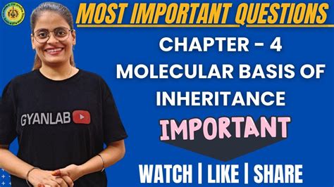 Biology Most Important Questions Hsc Board Chapter Molecular