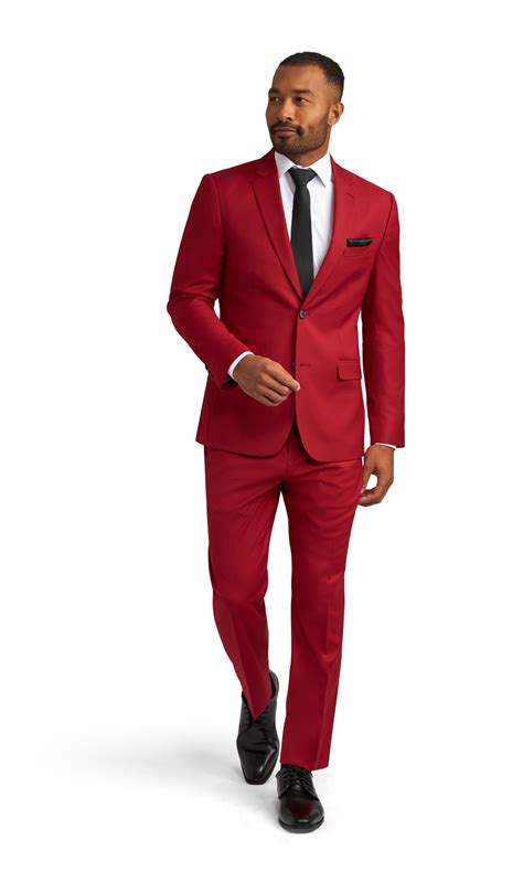 Red Stretch Suit Separates | Friar Tux