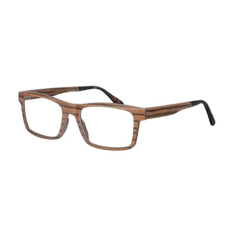 Luxury Women Men Wood Eyeglasses Square Optical Frame Prescription ...