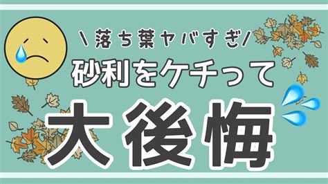 【外構】落ち葉ヤバすぎ！！砂利をケチって大後悔している件 がちゃぽんホームライフ