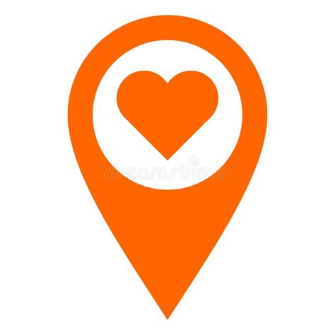 Heart And Location Pin As Vector Illustration Stock Vector