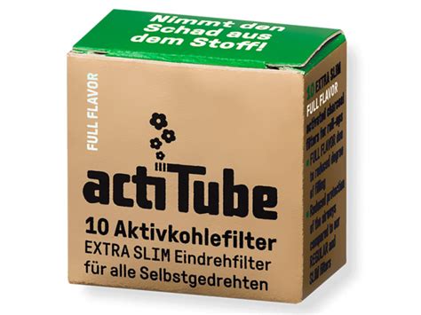 Actitube Aktivkohlefilter Mm Extra Slim Full Flavor Er Pack