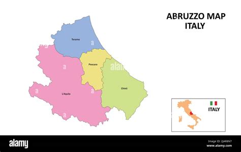 Mappa Abruzzo Mappa Del Distretto Di Abruzzo In Mappa Del Distretto Di