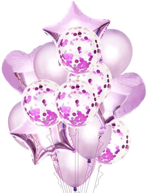 Balony Serca Gwiazdki Urodziny Bal Konfetti 14szt 13110244190 Allegro Pl