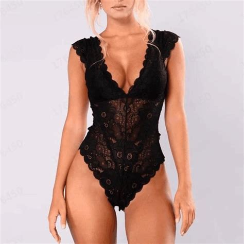 Ensemble de lingerie sexy lingerie sexy dentelle de couleur unie ensemble de sous vêtements en V