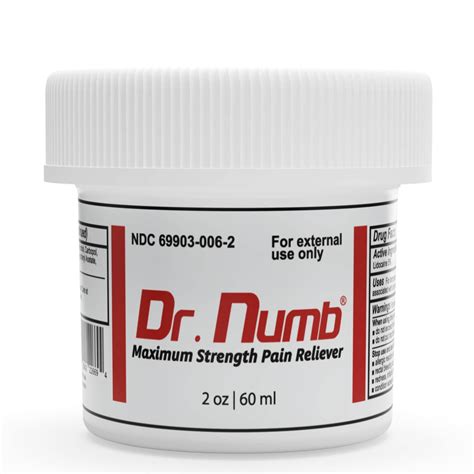 Buy Dr Numb Tattoo Numbing Cream Lidocaine Topical Anesthetic