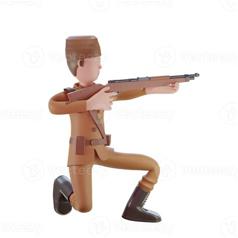 3d Army Character Aim 11675189 Png