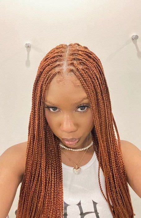 30 Coolest Knotless Braids Hairstyles Ginger Hair Color Hair Styles Braids For Black Hair