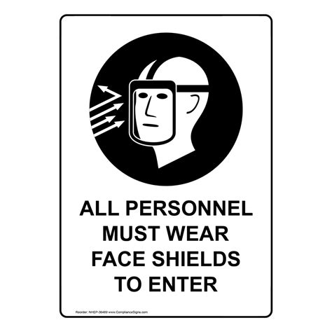 Vertical Sign PPE Eye All Personnel Must Wear