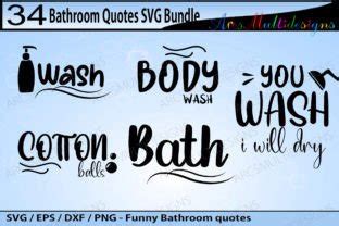 Bathroom Quotes Svg Bundle Graphic By Arcs Multidesigns Creative Fabrica