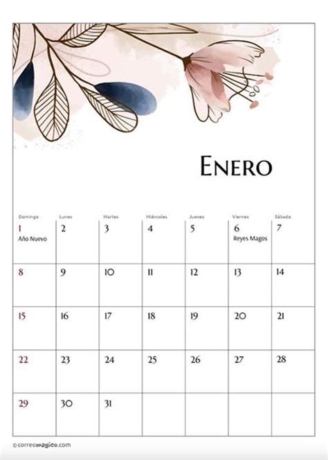 Personaliza Este Calendario Para Imprimir Y Regalar Enero