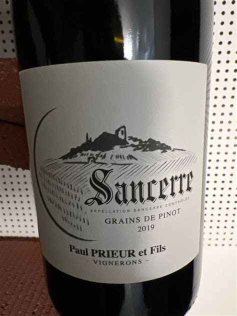 Paul Prieur Fils Sancerre Rouge Grains De Pinot France Loire