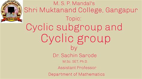 Cyclic Subgroup Cyclic Group Example Of Non Cyclic Group Group