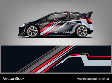 Car decal wrap design Royalty Free Vector Image