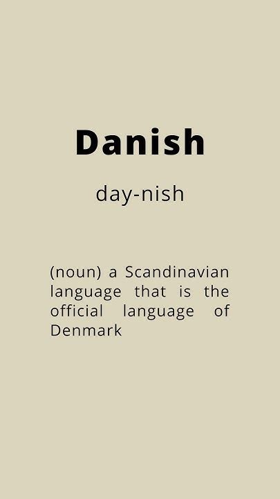 How To Pronounce Danish Pronunciation And Meaning Youtube