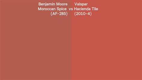 Benjamin Moore Moroccan Spice AF 285 Vs Valspar Hacienda Tile 2010 4