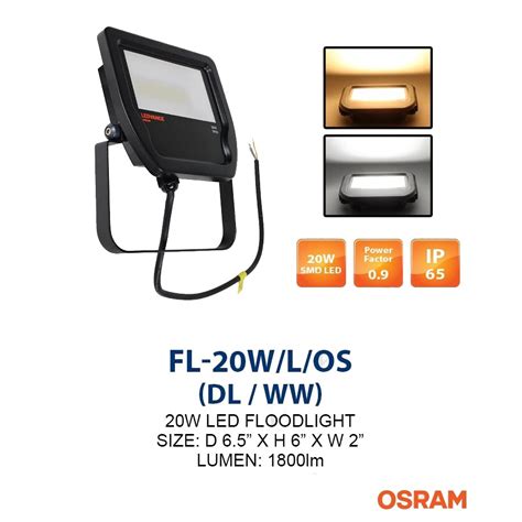 LEDVANCE FLOOD LIGHT LED DAYLIGHT 20W 6500K FS1 LEDV Shopee Singapore