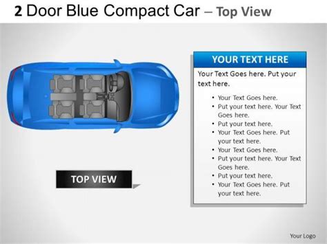 Design 2 Door Blue Car Top PowerPoint Slides And Ppt Diagram Templates