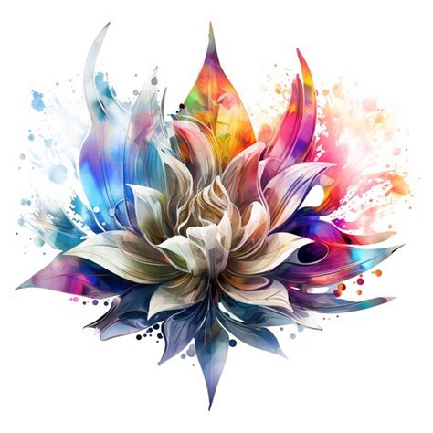 Premium AI Image | Watercolor Flower Abstract 19 Art Print