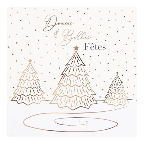 Carte De Vœux Etincelle Trio Sapins Draeger Paris Cdiscount Beaux