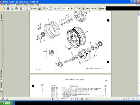 Massey Ferguson Mf Tractor Parts Manual Part Number List