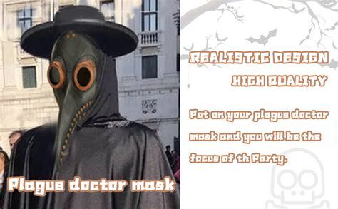 Emageren Pest Doktor Maske Halloween Maske Lange Nase Vogel Schnabel