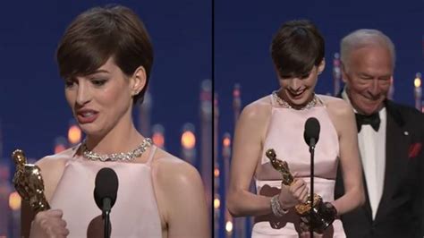 Anne Hathaway completely faked her speech after winning an Oscar