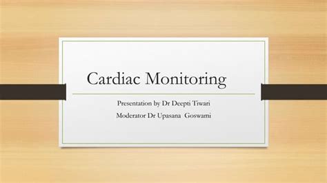 Cardiac Monitoring Ppt Ppt