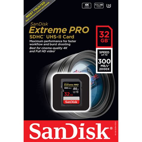 Sandisk 32gb Extreme Pro Uhs Ii Sdhc Memory Card At Ace Photo